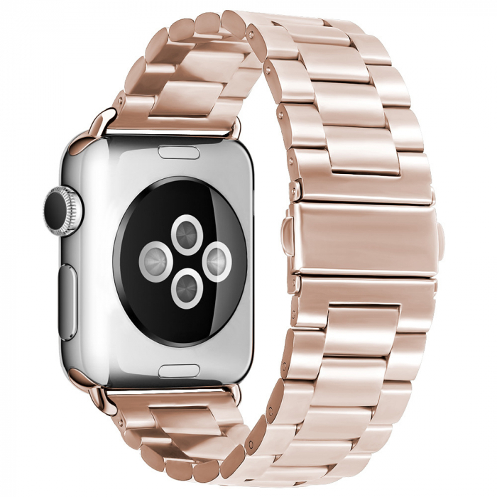 Curea din Metal Inoxidabil pentru Apple Watch 1 / 2 / 3 / 4 / 5 / 6 / 7 / 8 / SE / SE 2 / Ultra / Ultra 2 (42mm / 44 mm / 45 mm / 49  mm) - Pink [2]