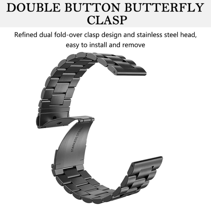 Curea din Metal Inoxidabil pentru Apple Watch 38/ 40/ 41/ 42mm - Black [4]