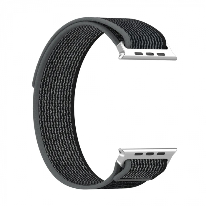 Curea pentru Apple Watch 1/2/3/4/5/6/7/8/9/10/SE/SE 2 (38/40/41/42mm) - Black / Gray [2]