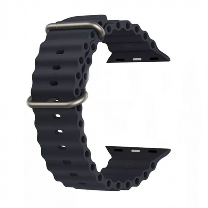 Curea pentru Apple Watch 1 / 2 / 3 / 4 / 5 / 6 / 7 / 8 / SE / SE 2 / Utra / Ultra 2 (42 mm / 44 mm / 45 mm / 49 mm) - Black [4]