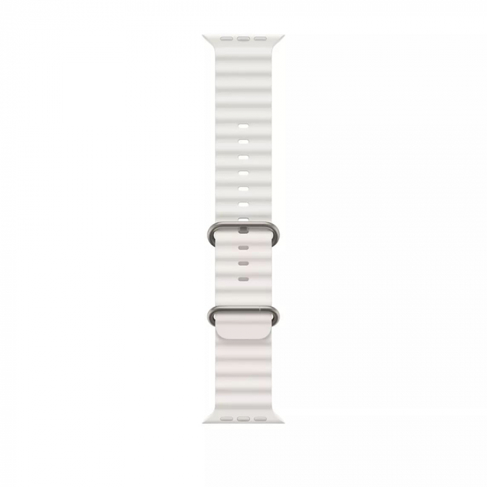 Curea pentru Apple Watch 1 / 2 / 3 / 4 / 5 / 6 / 7 / 8 / SE / SE 2 / Ultra / Ultra 2 (42 mm / 44 mm / 45 mm / 49 mm) - White [4]