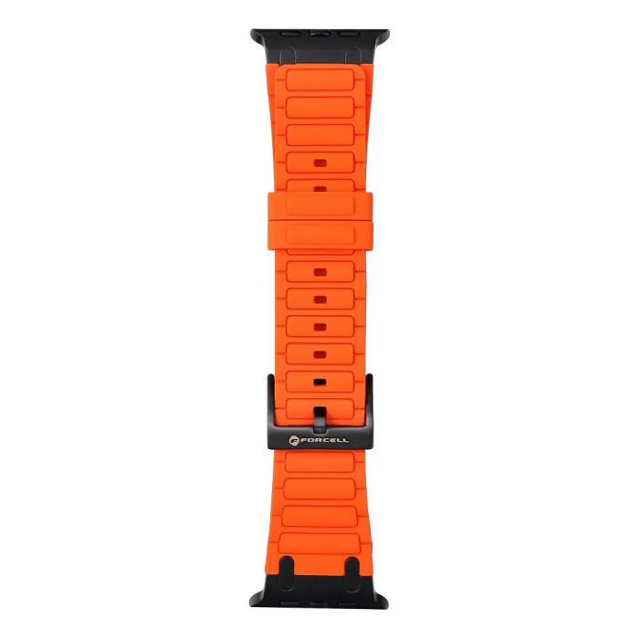Curea pentru Apple Watch Forcell F-Design FA06 din silicon cu găuri 38 / 40 / 41 / 42 mm, Orange [2]