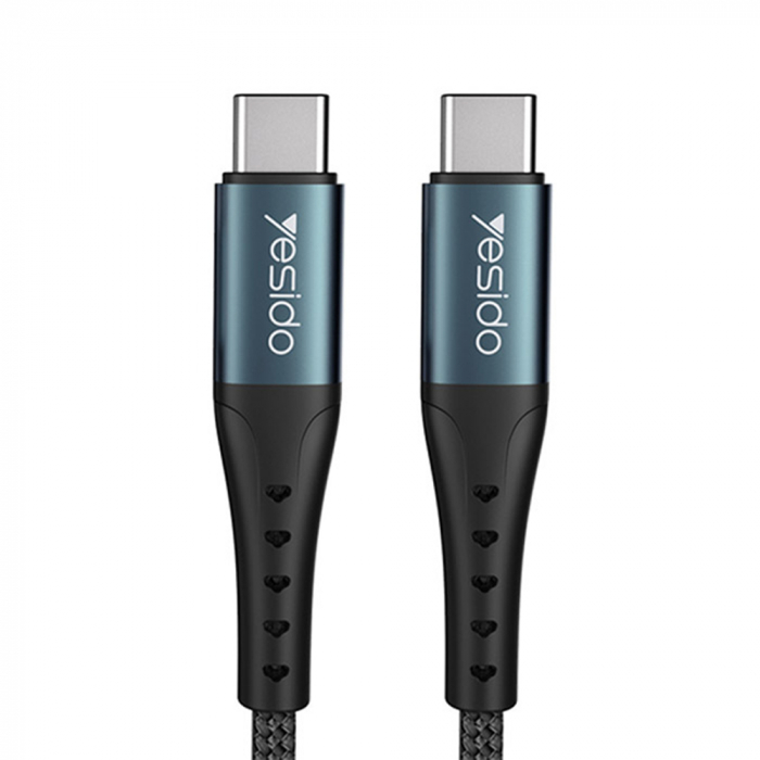 Data Cable (CA66) - Type- C to Type-C, 60W, QC & PD, 3A, 1.2m - Black [1]