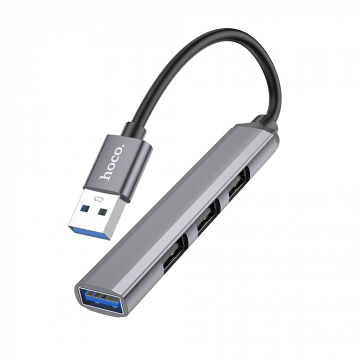 Data Hub (HB26) - USB-A to USB-A 3.0, 3xUSB-A 2.0 - Grey [1]