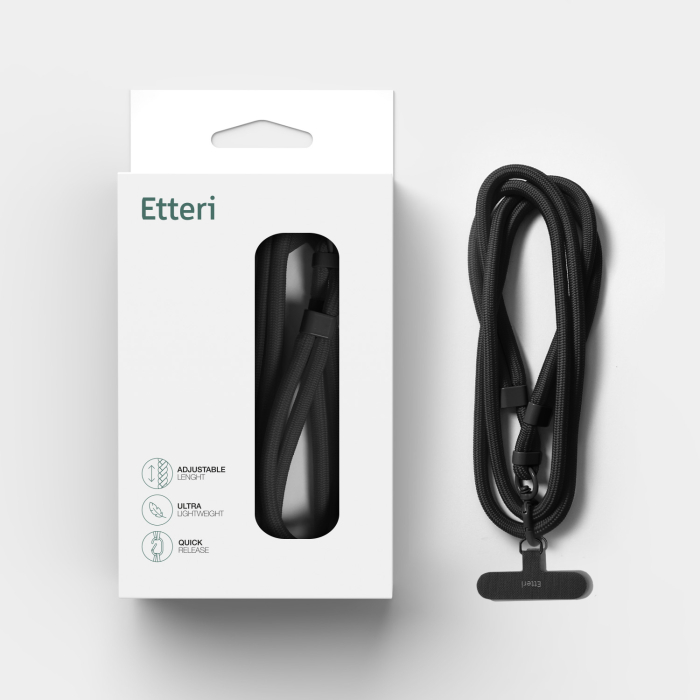 Șnur universal de gât Etteri pentru telefoane, Negru [9]