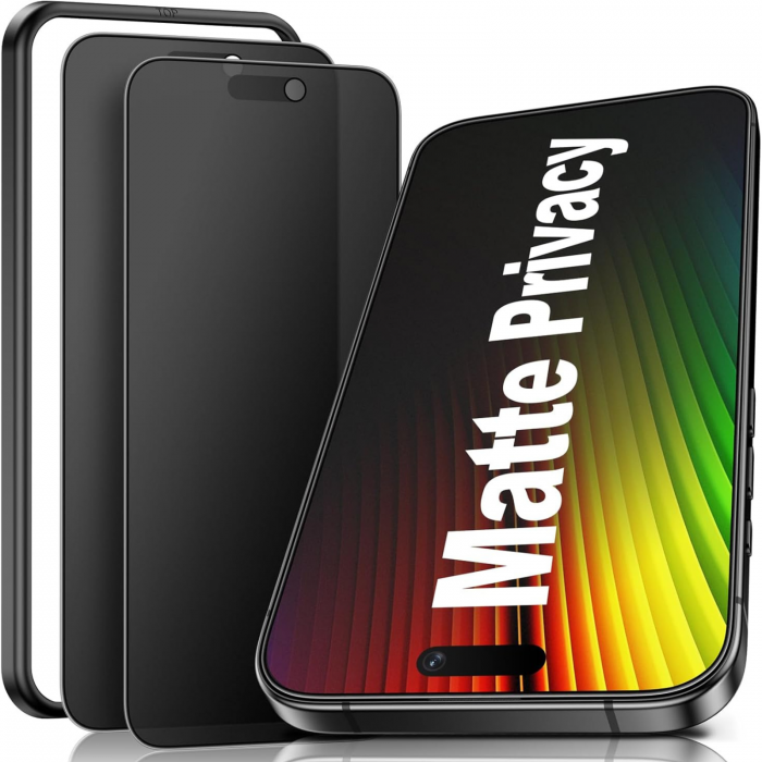 Folie ATB Privacy Mata, Anti-Amprente, KingKong Diamond Armor pentru iPhone 13 Pro Max/ 14 Plus [3]