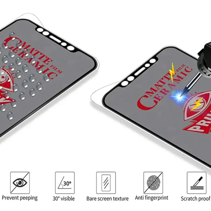 Folie Ceramica Mata Privacy pentru iPhone 15/ 16 [4]