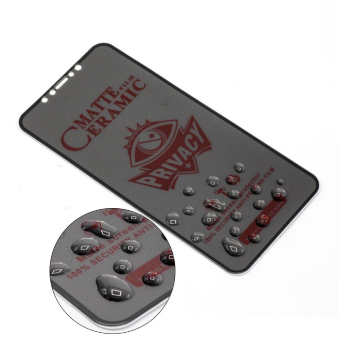 Folie Ceramica Mata Privacy pentru iPhone 13/ 13 Pro/ 14/ 16E/ 17E [2]
