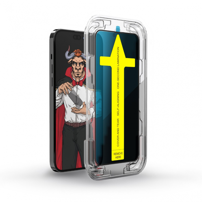 Folie de Sticla Privacy si Kit de Aplicare pentru iPhone 13 Pro Max/ 14 Plus [1]