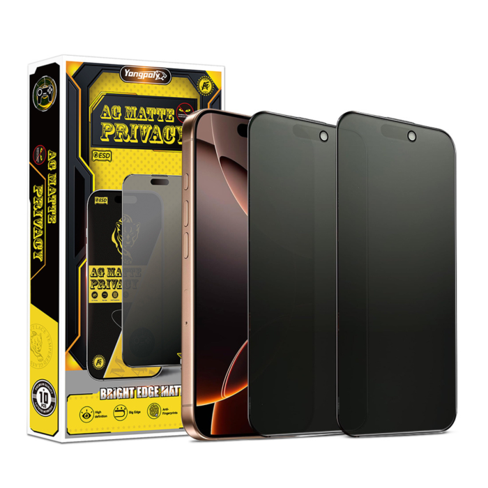 Folie Sticla Privacy AG Glass Mata pentru iPhone 13/ 13 Pro/ 14/ 16e/ 17e [9]