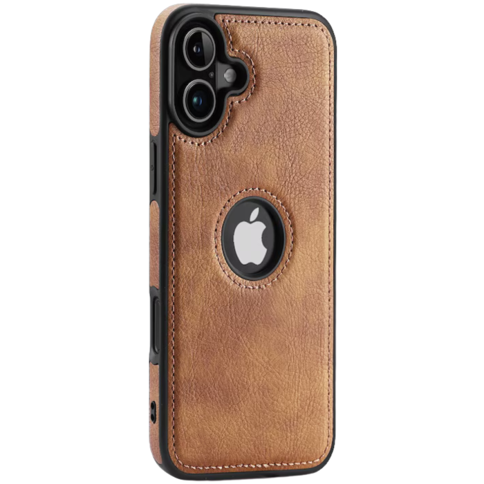 Husa Business din Piele pentru iPhone 16, Brown [2]