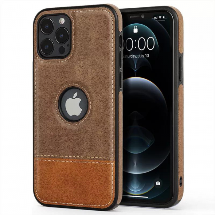 Husa Business din Piele pentru iPhone 13 Pro, New-Brown [1]