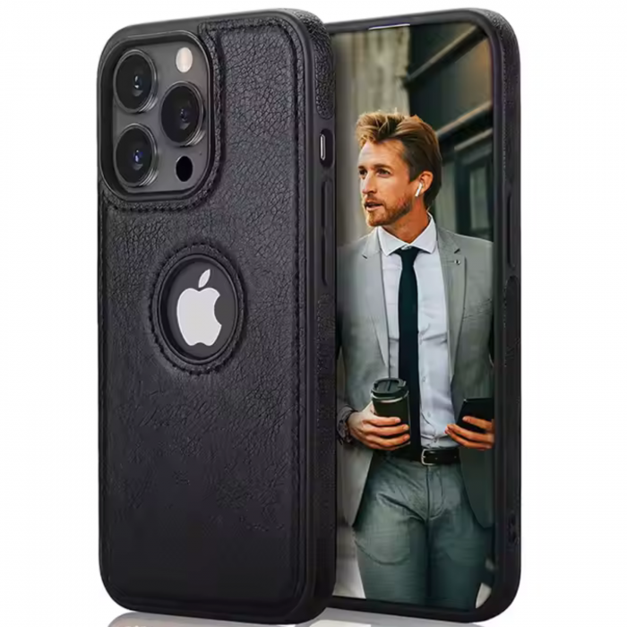 Husa iPhone 17, Business din Piele, Black [7]