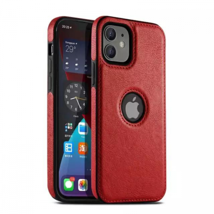 Husa Business din Piele pentru iPhone 14 Pro, Red [2]