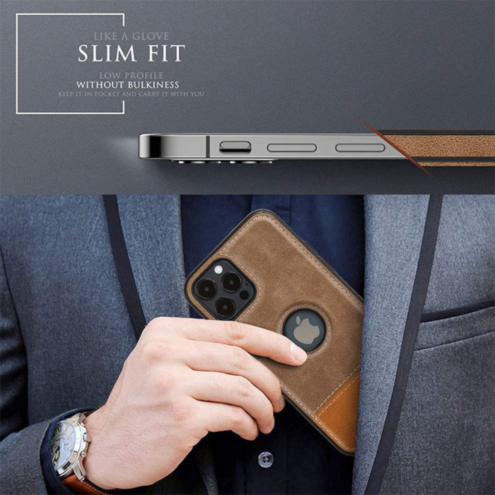 Husa Business din Piele pentru iPhone 16 Pro, Blue [7]