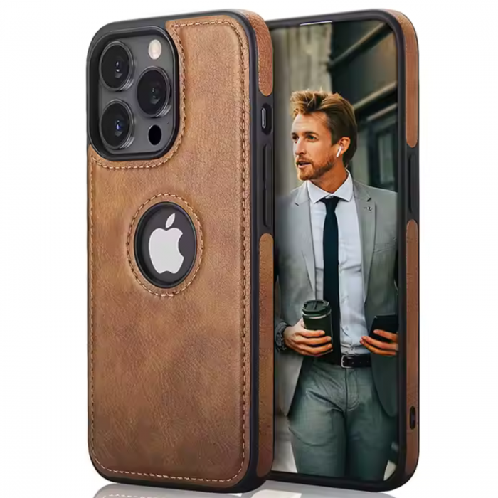 Husa Business din Piele pentru iPhone 13 / 14, Brown [1]