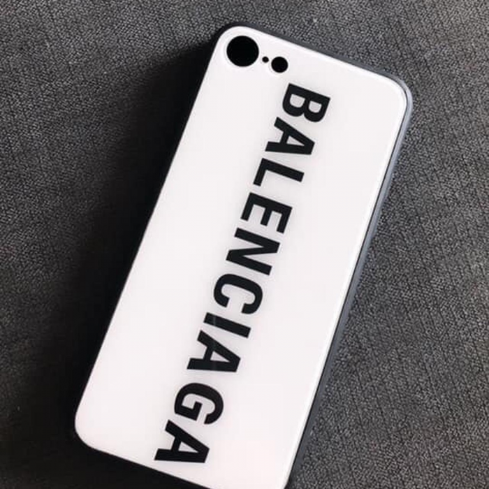 Husa Design Balenciaga din Sticla si Silicon pentru iPhone 12, Alba [4]