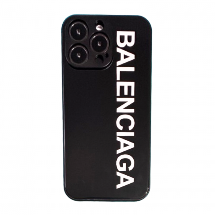 Husa Design Balenciaga din Sticla si Silicon pentru iPhone 11 Pro Max, Neagra [1]