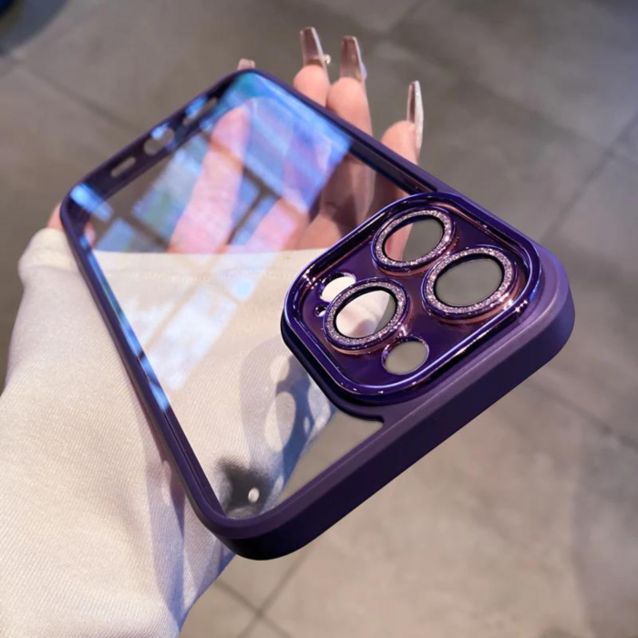Husa Diamond, Protectie Lentile Camera pentru iPhone 16, Deep Purple [1]