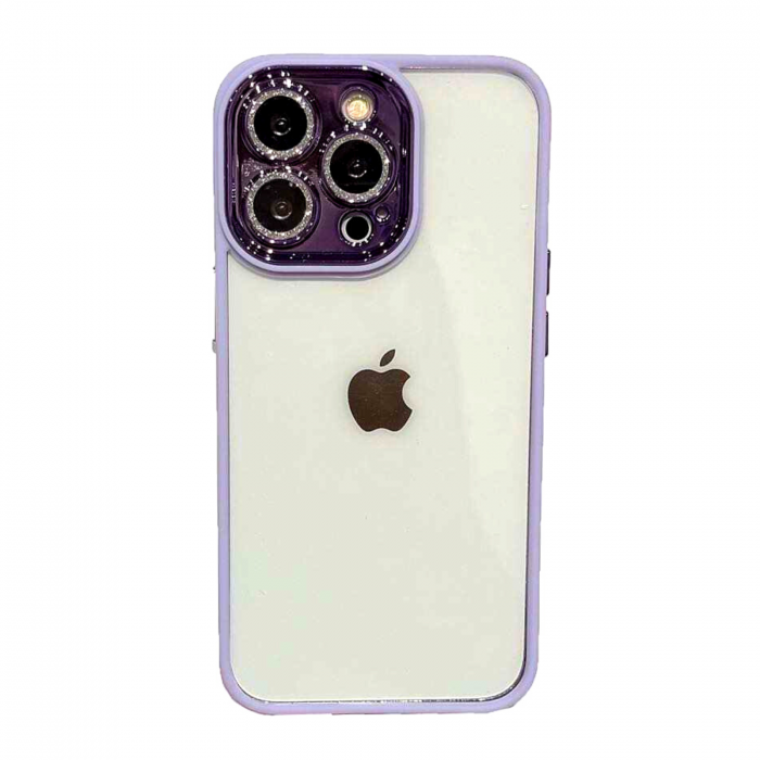 Husa Diamond, Protectie Lentile Camera pentru iPhone 14 Pro, Purple [2]