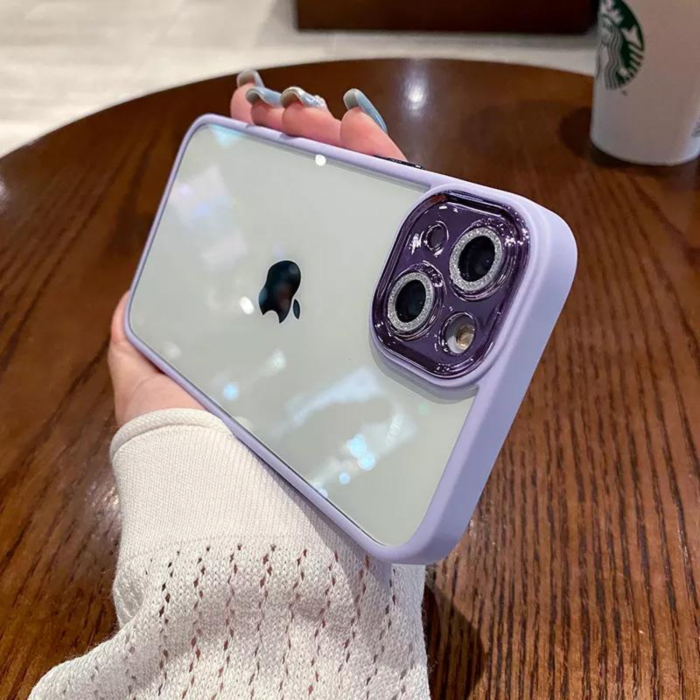 Husa Diamond, Protectie Lentile Camera pentru iPhone 14 Pro, Purple [1]