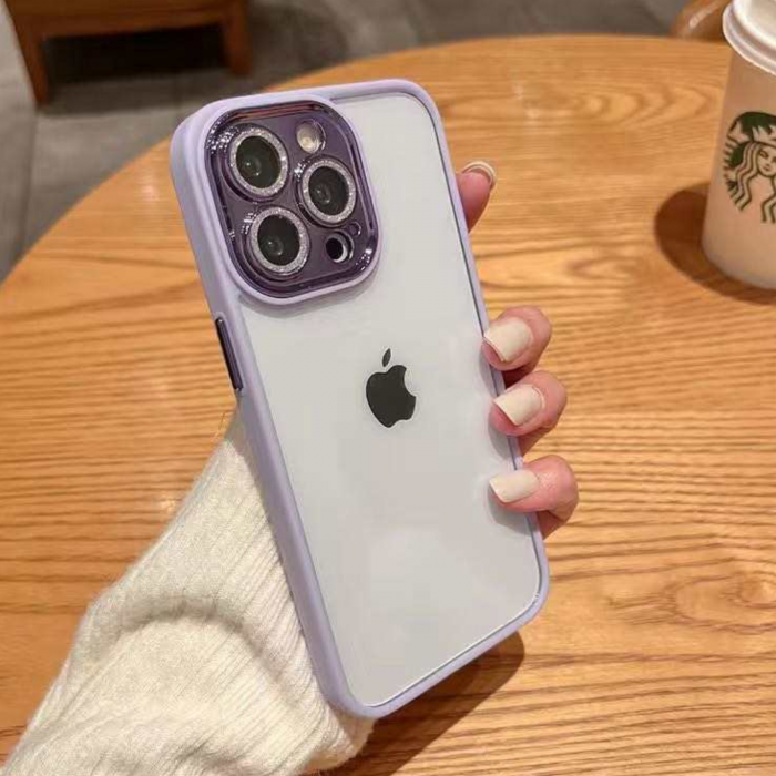 Husa Diamond, Protectie Lentile Camera pentru iPhone 14 Pro, Purple [3]