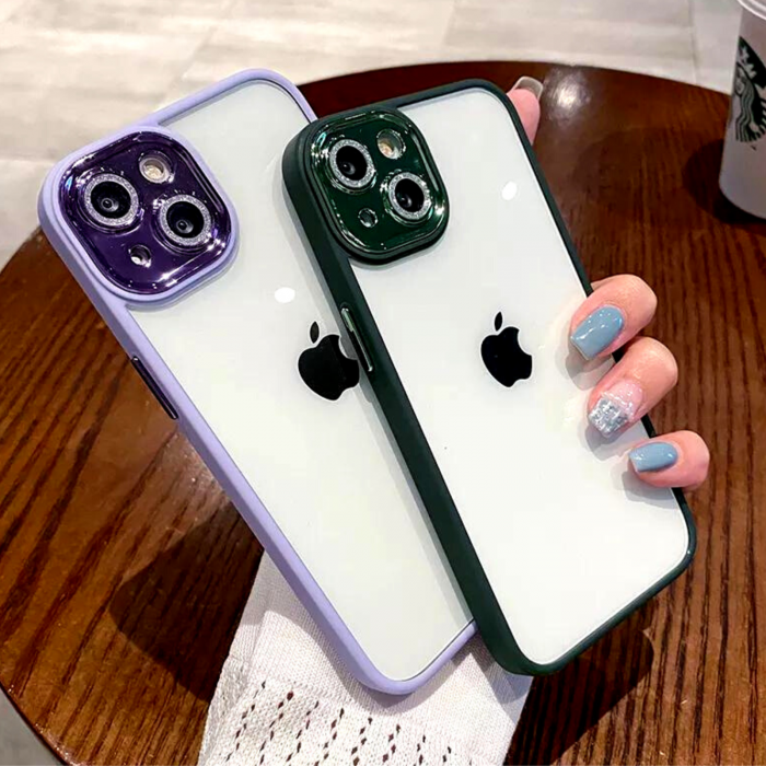 Husa Diamond, Protectie Lentile Camera pentru iPhone 14 Pro, Purple [4]