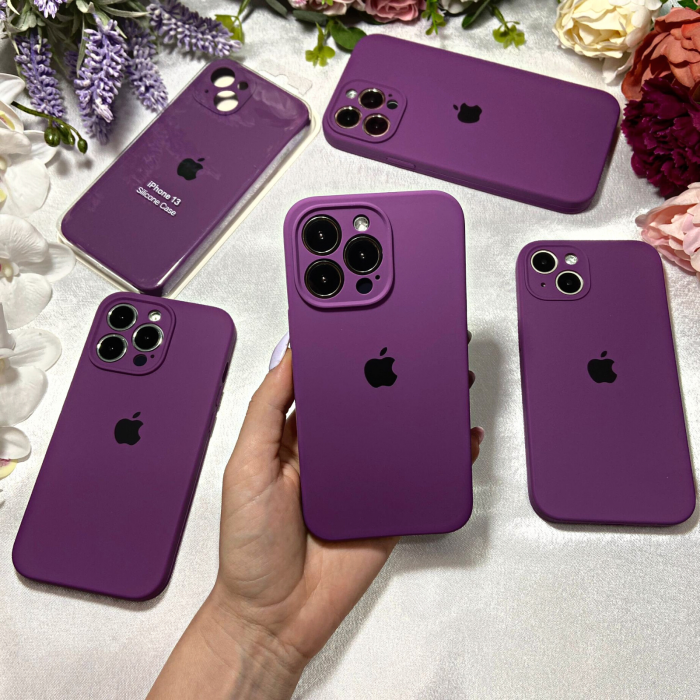 Husa din Silicon cu Protectie Camera pentru iPhone 14, Dark-Purple [2]