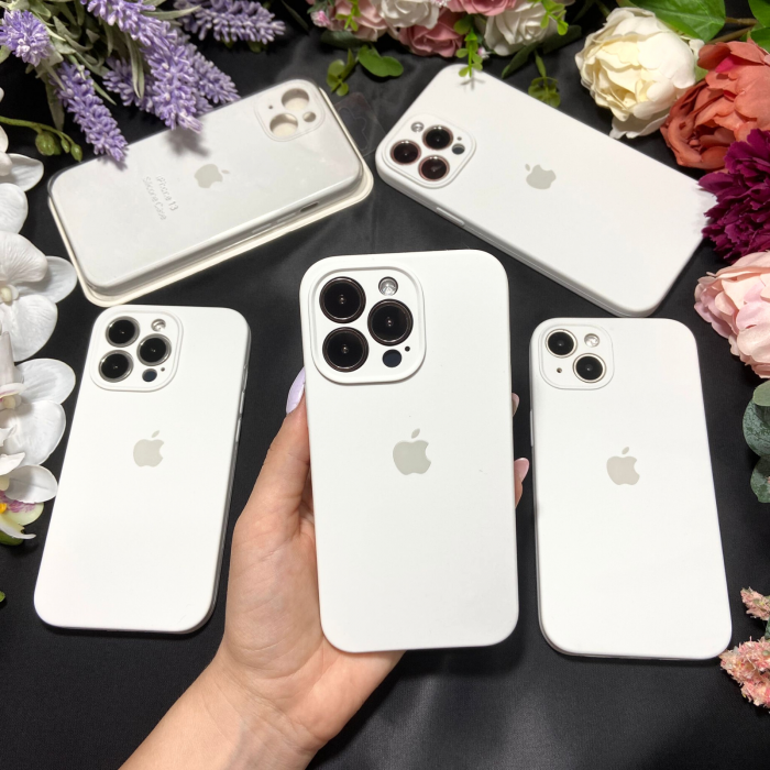 Husa din Silicon cu Protectie Camera pentru iPhone 15, White [2]