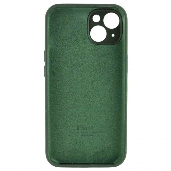 Husa din Silicon cu Protectie Camera pentru iPhone 14, Verde Army [2]