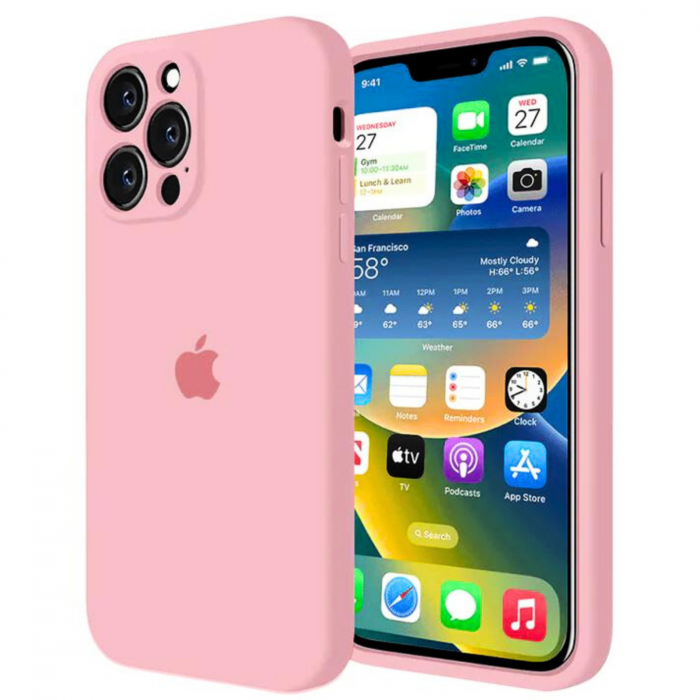 Husa pentru iPhone 16 Pro Max, Silicon cu Protectie Camera, Roz [1]