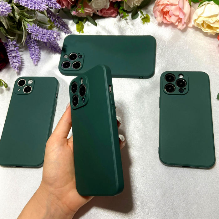 Husa din Silicon Full Protection pentru iPhone 12 Pro, Green [2]