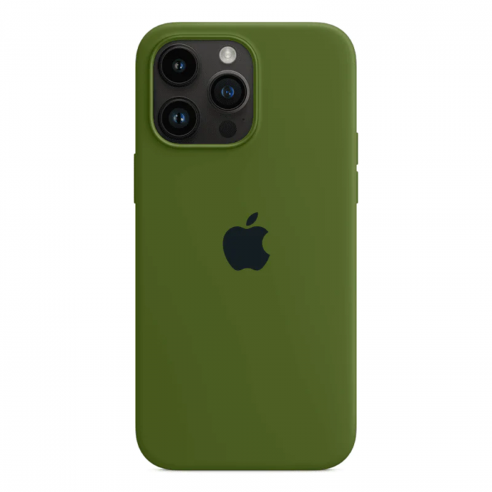 Husa din Silicon pentru iPhone 14, Camo Green [1]