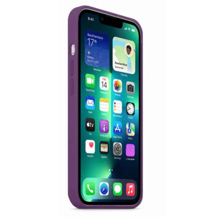 Husa pentru iPhone 16 Pro Max din Silicon, Deep Purple [2]