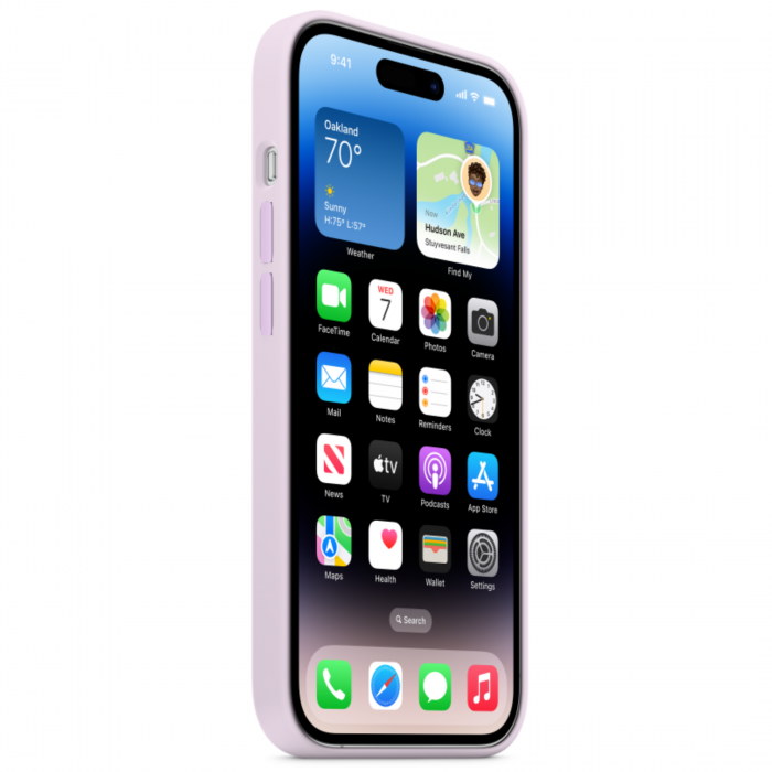 Husa pentru iPhone 15 Pro Max din Silicon, Liliac [7]