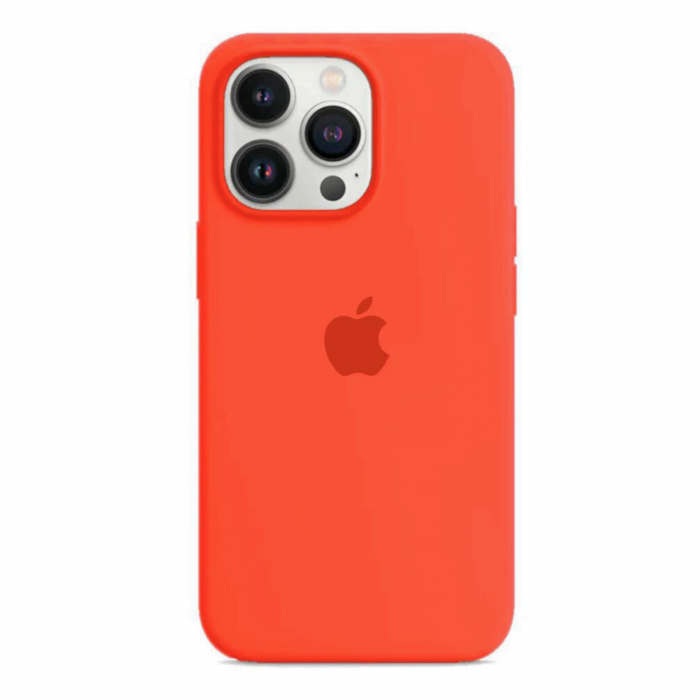 Husa din Silicon pentru iPhone 12 Pro Max, Orange-New [1]