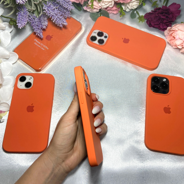 Husa din Silicon pentru iPhone 14, Orange [4]