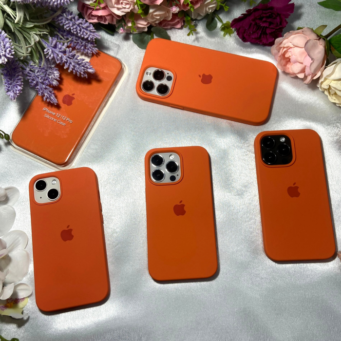 Husa din Silicon pentru iPhone 14, Orange [5]