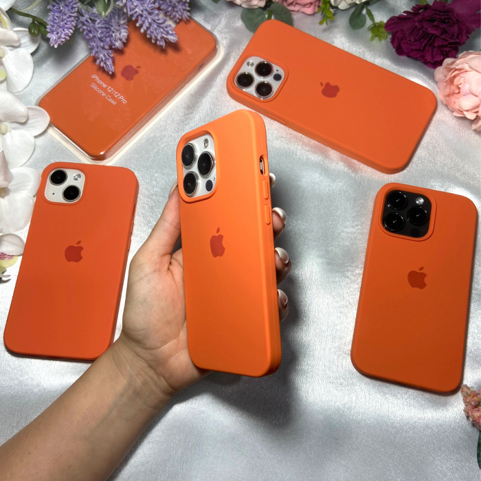 Husa din Silicon pentru iPhone 14 Plus, Orange [3]