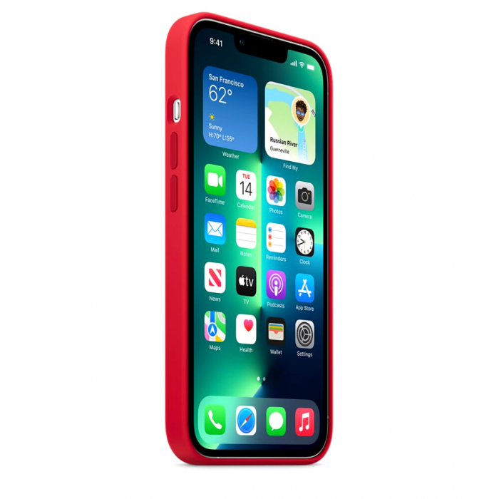 Husa din Silicon pentru iPhone 14 Plus, Red [3]