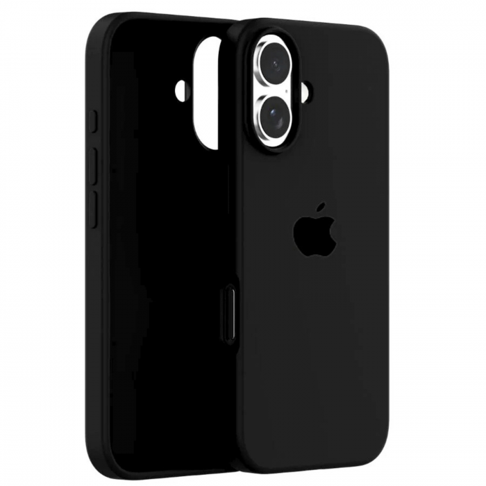 Husa pentru iPhone 16 din Silicon, Neagra [1]