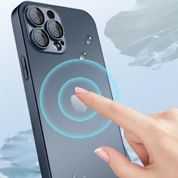 Husa din Sticla si Silicon cu Protectie Lentile Camera pentru iPhone 15 Plus, Alb Perlat-Mat [8]