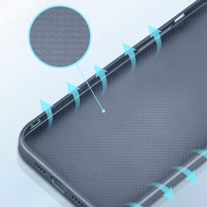 Husa din Sticla si Silicon cu Protectie Lentile Camera pentru iPhone 15 Plus, Sierra Blue-Mat [8]