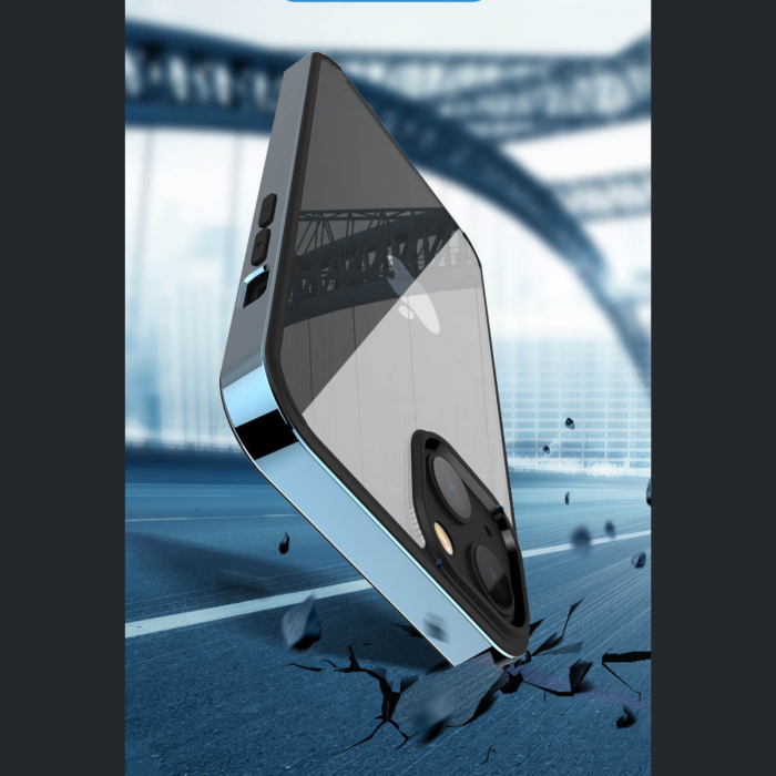 Husa Electroplated Frame pentru iPhone 13 Pro Max, Sierra Blue [2]