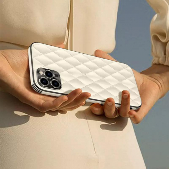 Husa Elegant, Piele, pentru iPhone 14 Pro, Alba [6]