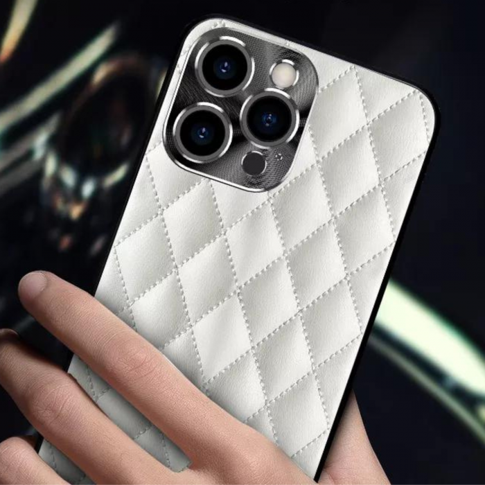 Husa Elegant, Piele, pentru iPhone 14 Pro, Alba [3]