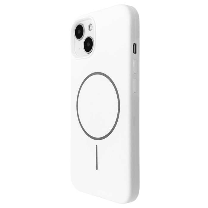 Husa iPhone 13 din Silicon cu Microfibra la Interior si MagSafe, White [5]