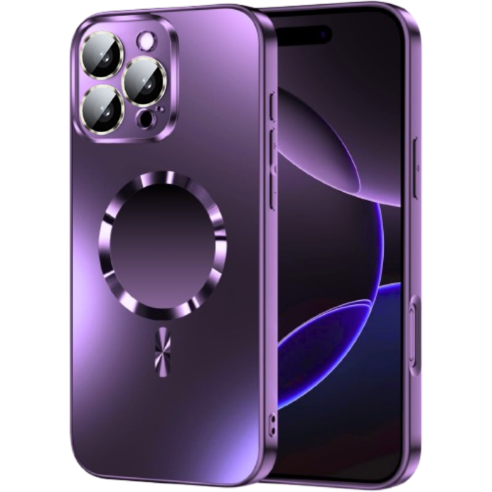 Husa iPhone 12, MagSafe AG Glass Shockproof - Protectie Camera , Deep Purple Mat [1]