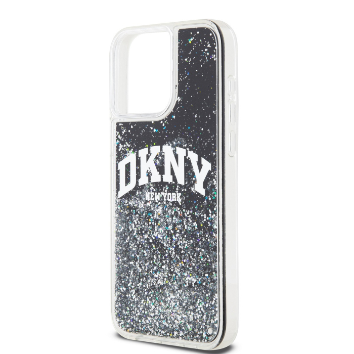 Husa iPhone 14 Pro, DKNY Liquid Glitter Arch, Black [4]