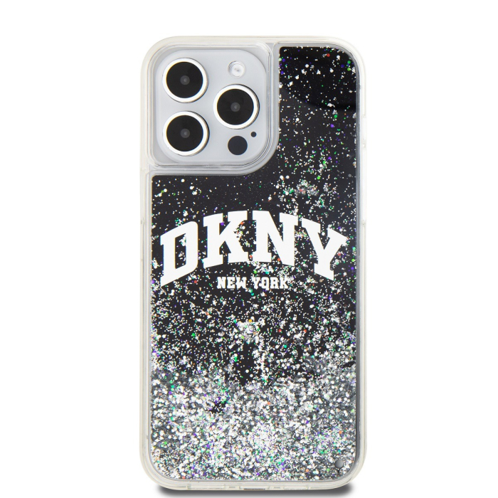 Husa iPhone 14 Pro, DKNY Liquid Glitter Arch, Black [3]